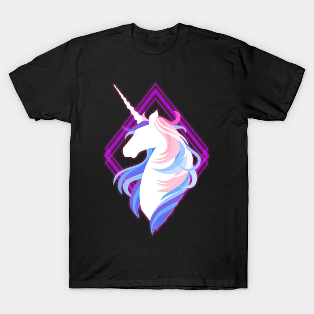 Neon Magic Unicorn T-Shirt by machmigo